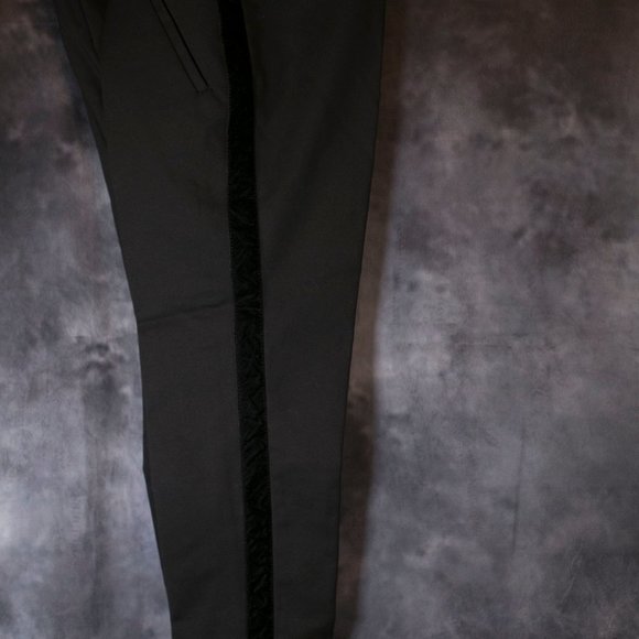 vero moda black pants with velvet detailing along each leg - Picture 12 of 14